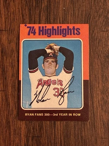1975 Topps '74 Highlights Nolan Ryan #5 EX-NM Condition California Angels