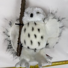 Douglas Snowy Owl Plush Stuffed Animal on Stick Wand White Grey Black 13" Toy