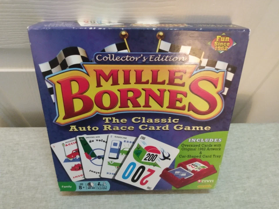 [1 Scuffed Card] Complete Hasbro 2011 Mille Bornes Collectors Edition Card Game - Image 2 of 4