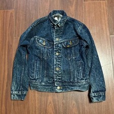 Vintage 80s Lee MR Blue Denim Jacket Size Youth 12