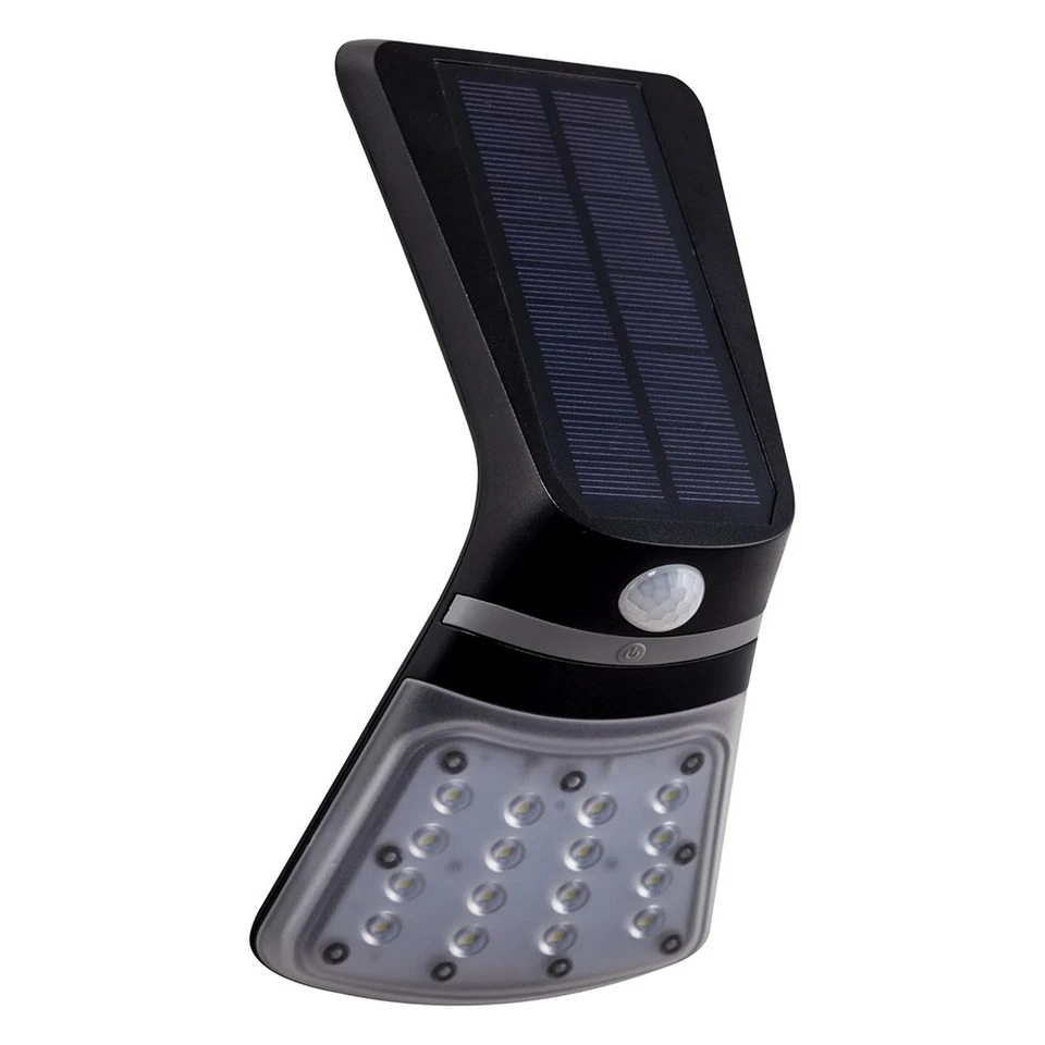 Eglo LED Solar Wandleuchte Außenlicht Schwarz IP44 2W 3000/4000K Indirekt Sensor - Bild 1 von 4