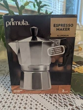 PRIMULA Aluminum 3-Cup Stovetop ESPRESSO MAKER For Italian & Cuban Coffee Silver