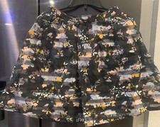 Xhilaration Black Floral Sheer Layered Pull-on Skirt Sz Small Elastic Waist