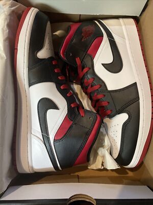 Jordan 1 Mid Gym Red Black Toe Men s Sz 12 *NWB*