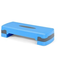 26" Height Adjustable Aerobic Exercise Step Deck with Risers and Non-Slip Surfac