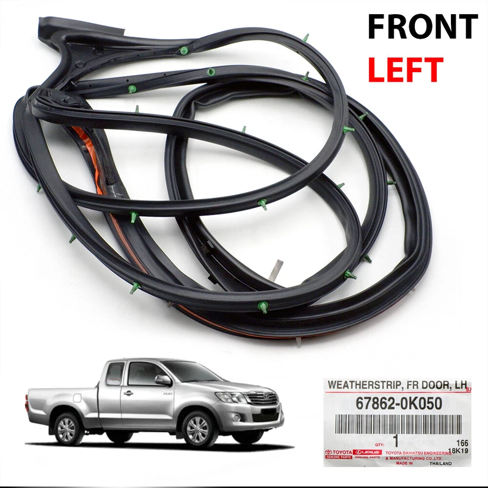 Lh Weatherstrip Door Rubber Fits Toyota Hilux Vigo Champ Cab 2012 2015 - Image 4 of 4