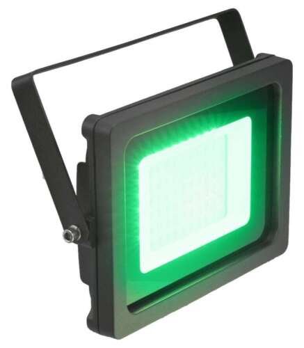 Wetterfester Outdoor-Scheinwerfer (IP65) mit 60 grünen SMD-LEDs und 30 Watt - Photo 1/7