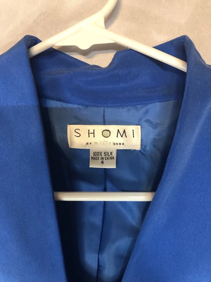 Chaqueta y falda mujer Shomi 2 piezas manga corta talla 4 100 % seda Foto 2 de 4