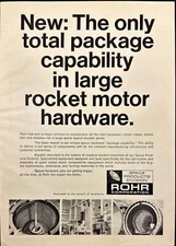ROHR Space Products Div Rocket Motor Hardware Vtg Print Ad 1968