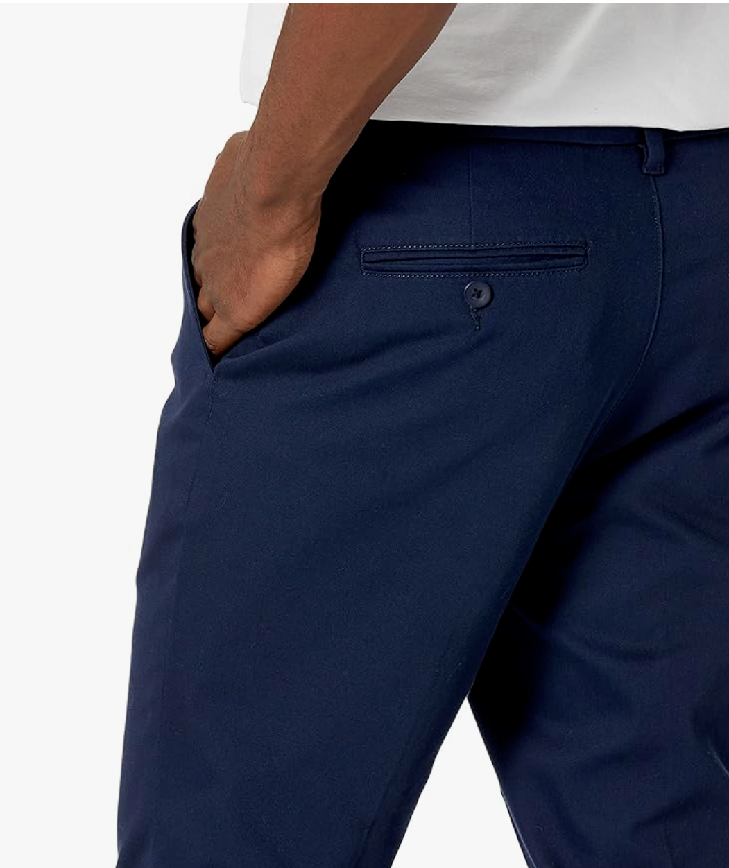 ESSENTIALS Mens Slim Fit WrinkleResistant Flat Front Chino Pant 34x29 Navy Blue eBay