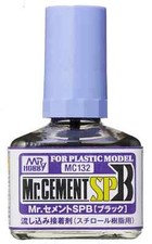 Mr Hobby Mr Cement SPB Black (Brush On Type) For Plastic Kits 40ml Bottle MC-132