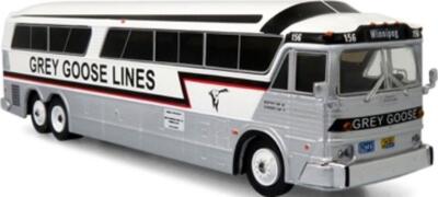 Iconic Replicas 1:87 Maßstab MCI MC-7 Challenger Intercity Coach graue Gänslinien