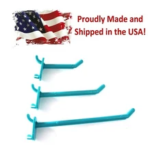 2" 4" or 6" Teal Plastic Pegboard Hooks Garage/Tools/ Storage/Crafts/75 100 pack
