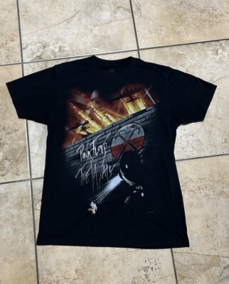 VTG Liquid Blue PINK FLOYD OUTSIDE THE WALL Graphic TShirt Medium LMTD-RARE