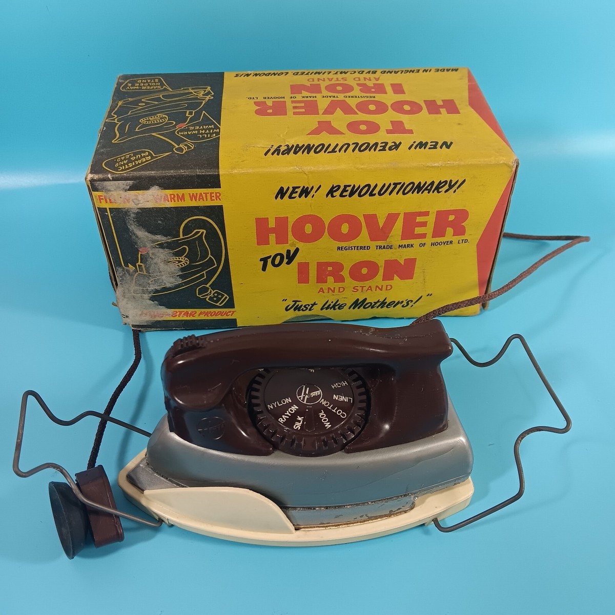 Vintage Toy Hoover Iron & Stand by Lone Star Products. 1950s