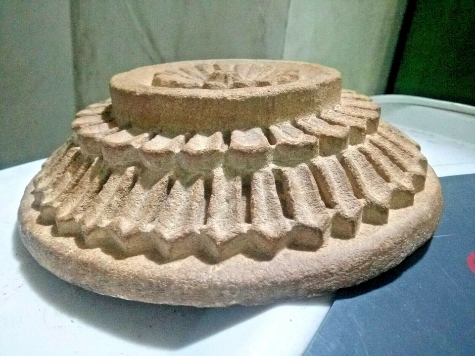 Tigela de pedra esculpida original antiga genuína à mão exclusiva Heritage House - Imagem 2 de 4