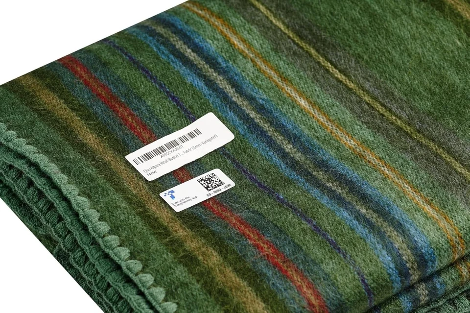 Manta de lana de alpaca QISU | Grande, hermosa, cálida, variada | 85 x 65 pulgadas Foto 4 de 4