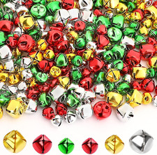 240 Pieces Colorful Jingle Bells 4 Colors Mixed Craft Bell Bulk for Christmas Ho