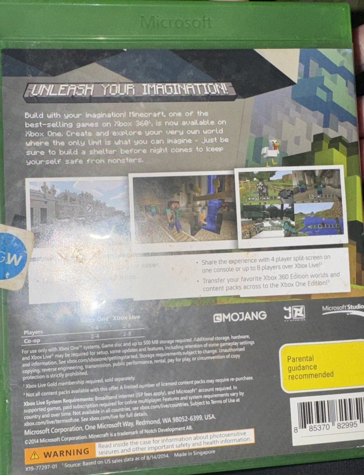 Minecraft XBOX One Edition Video Game PAL - No Manual - Image 2 of 3