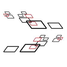 2Pcs Stickers For Car Both Sides Body Vinyl Film Decals DIY Sports Styling Black