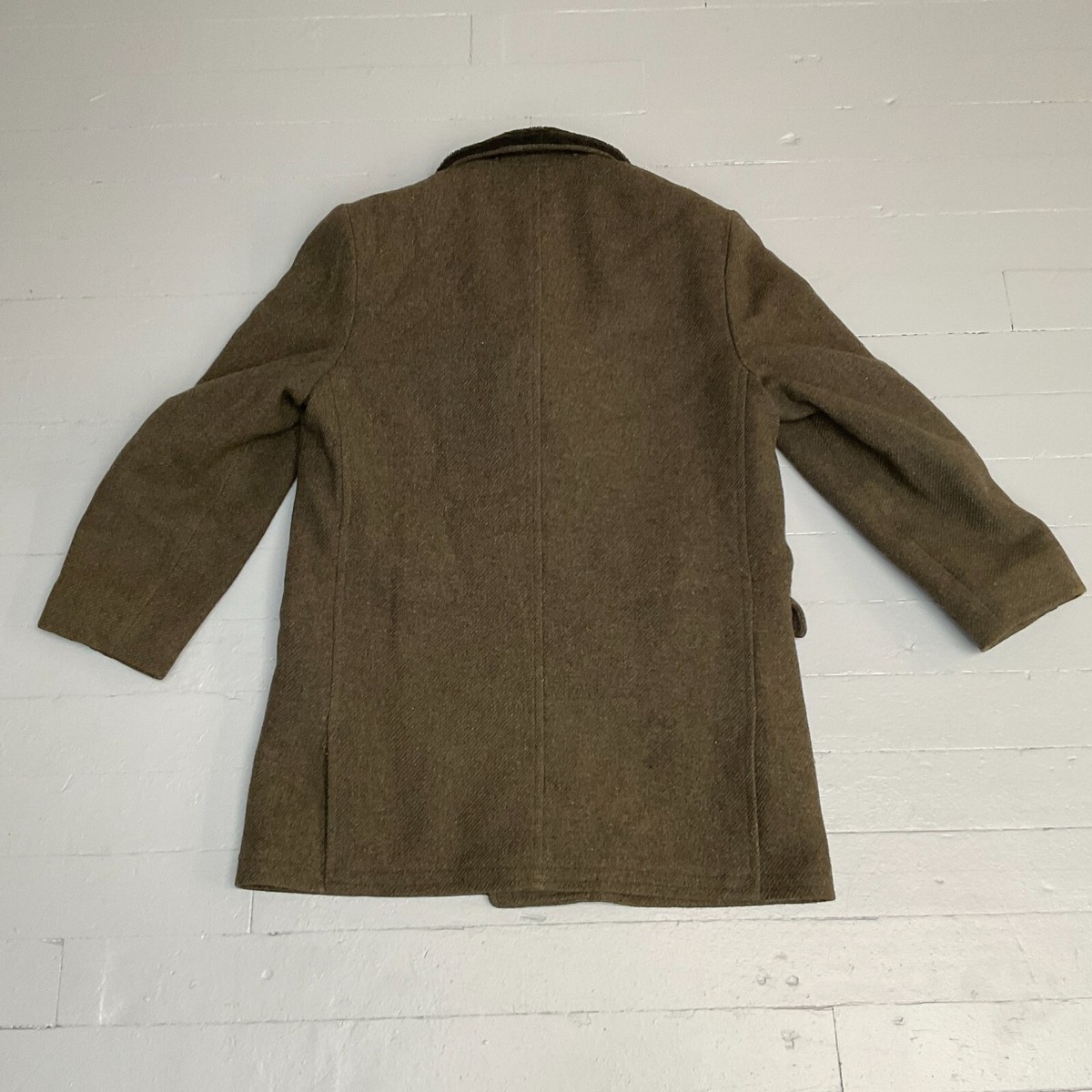 Vintage 50s 60s McGregor Wool Tweed Lined Car Coat Overcoat Jacket