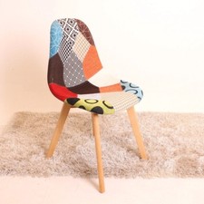 Tulip Patchwork Tissu Salon Dîner Chaise Siège Vintage Rétro Maison Meuble