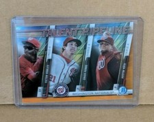 2017 Bowman Chrome Talent Pipeline Robles /Fedde /Voth Orange Refractor /25