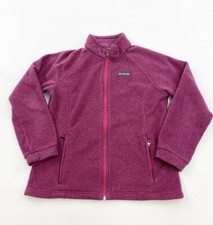 Columbia Fleece Jacket Girls XL 18/20 Pink Purple Full Zip