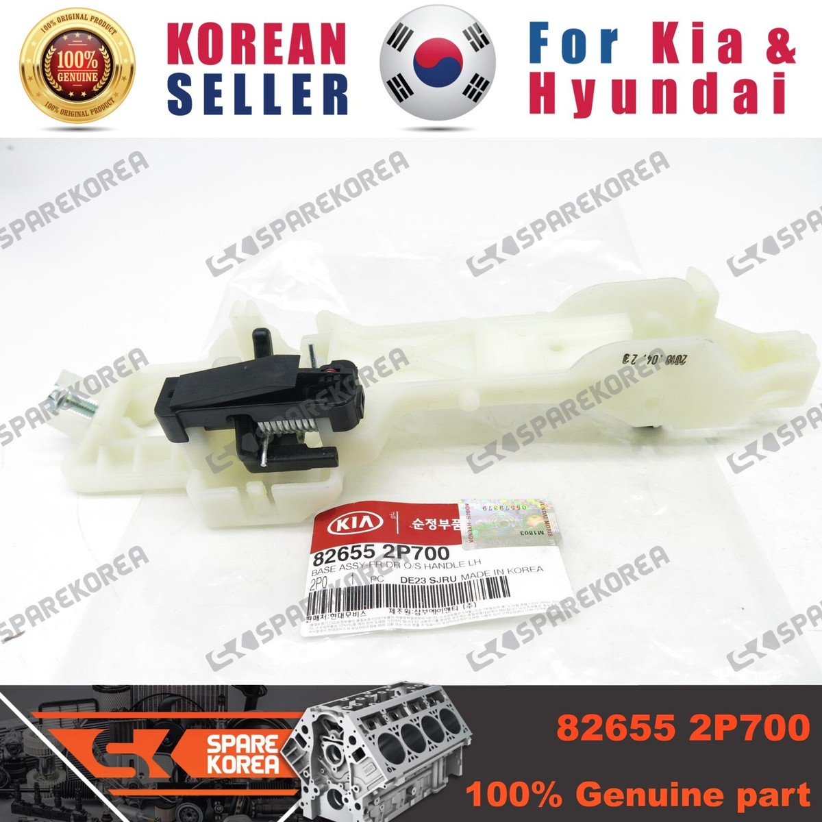 Genuine/OEM 826552P700 BASE ASSY-FR DR O/S HANDLE LH for Kia