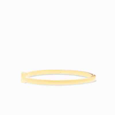 shiny gold 3mm wide flat hinge bangle - Marlyn Schiff 