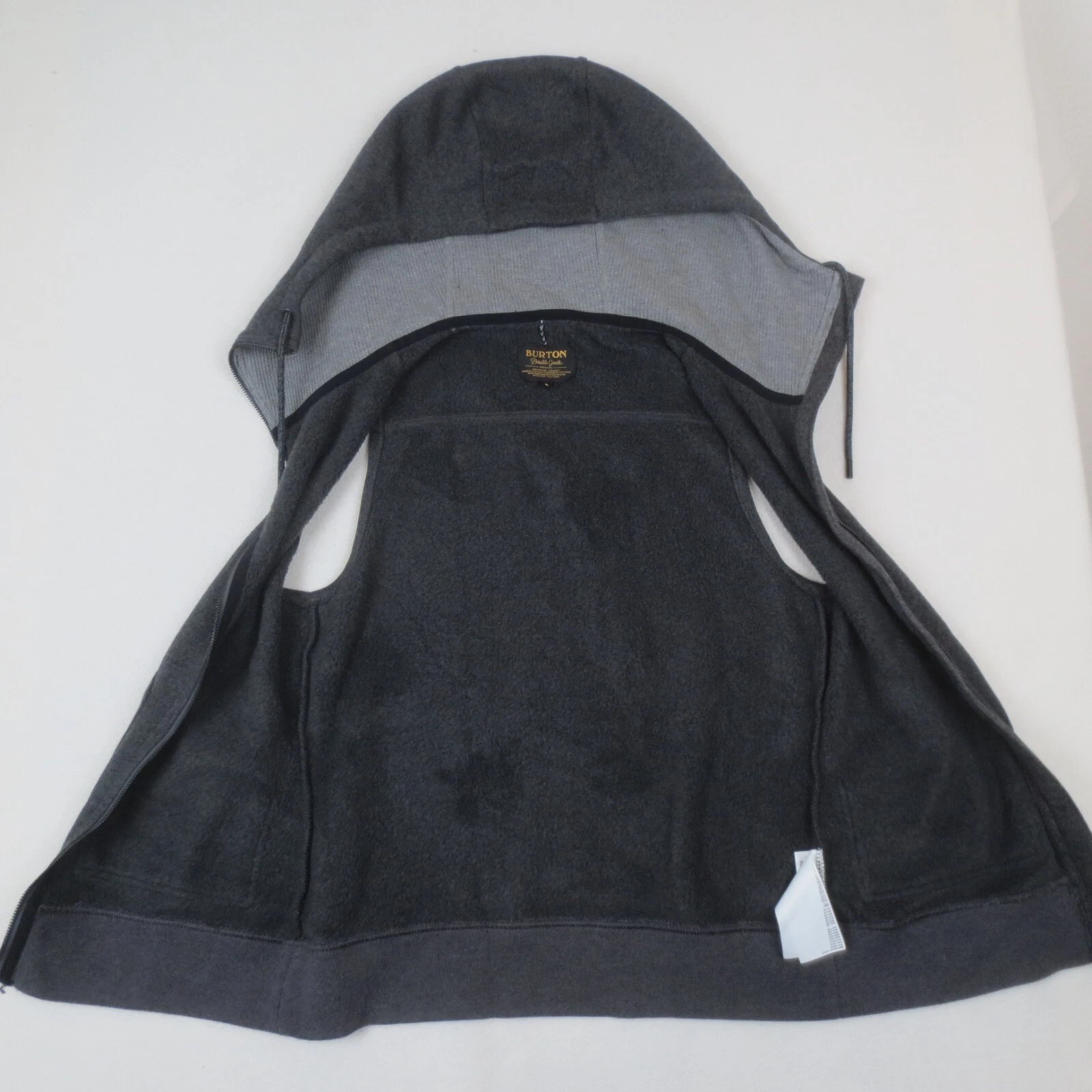 burton hoodie vest full zip sleeveless snowboard hoodie