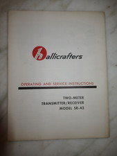 HALLICRAFTERS SR-42 TRANSMITTER RECEIVER MANUAL - ORIGINAL - NICE CONDITION