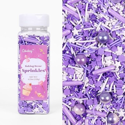 Essbare Glitzer Streusel Set für Tortendekoration bunte Zucker Cupcake Topper - Bild 4 von 17