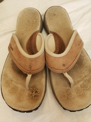 columbia leather flip flops