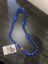 Vintage Chew Beads Necklace Black Silicone Chewies Tool for Sensory Autism ADHD