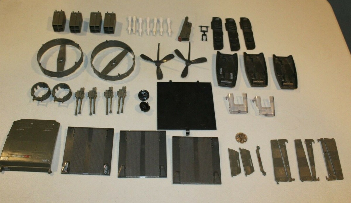 U PICK 1984 GI Joe Killer Whale Hovercraft parts lot wheel missile