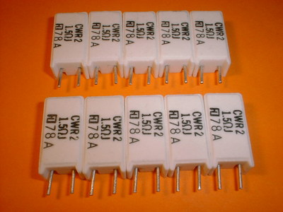 10x 1,5 Ohm 2 Watt Widerstand CWR2 Wirewound-Power