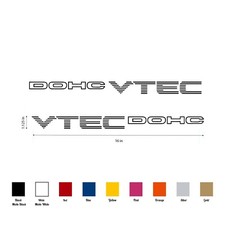 Pair Dohc Vtec 16 X 1.125 Vinyl Decal Sticker Fits Honda Civic Si Ek B16a Pair Dohc Vtec 16 X 1.125 Vinyl Decal Sticker Fits Honda Civic Si Ek B16a