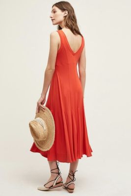 maeve sleeveless fitted a line midi dress Slip Gathered neckline Draped detail at the waist Sleeveless Asymmetric hem Buttoned keyhole with concealed back zip The model is wearing a size 8 Maeve Sleeveless Sweetheart Corset A-Line