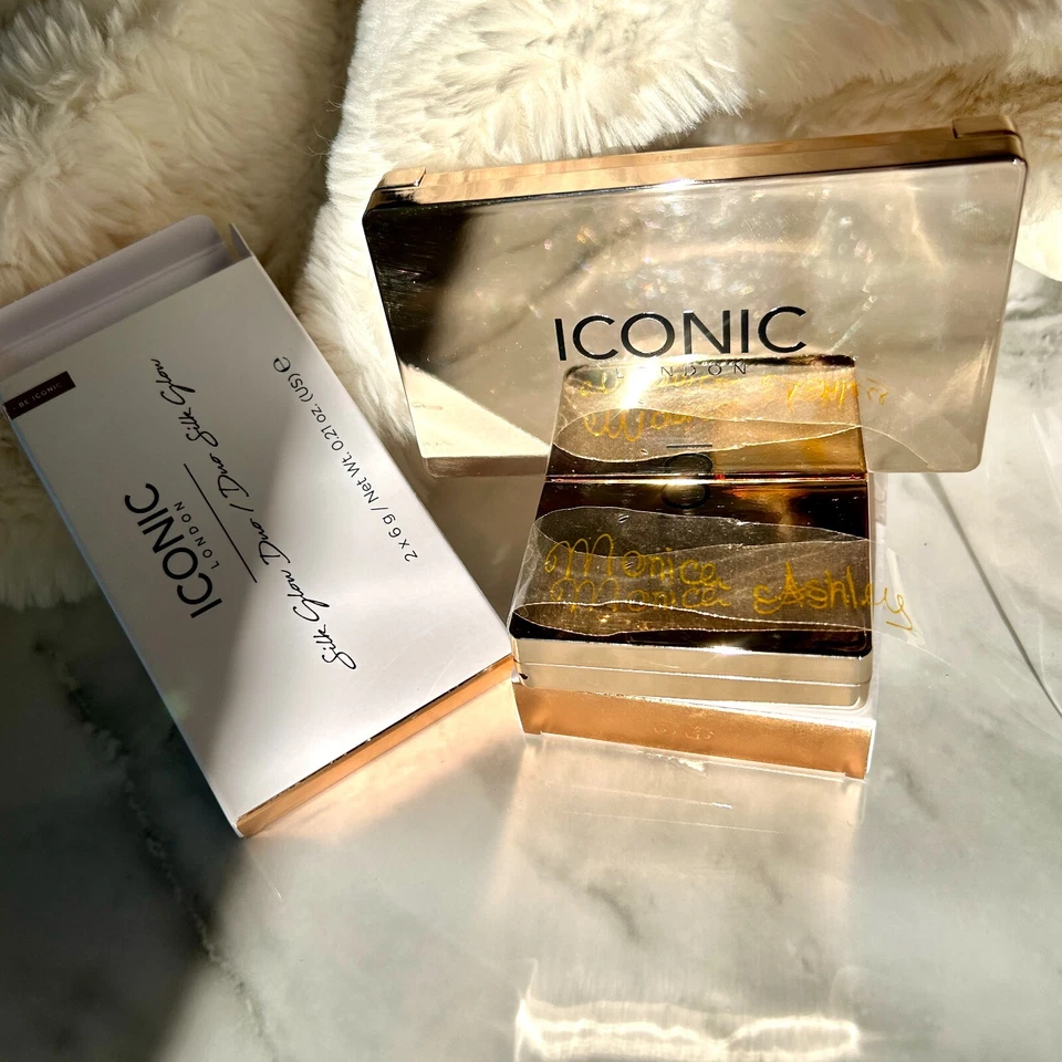 Iconic London Silk Glow Duo Sheer Blush & Highlighter CORAL GLOW New In Box - Image 2 of 4
