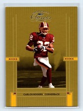 2005 Donruss Classics #153 Carlos Rogers Rookie Card /1999 Washington Commanders. rookie card picture