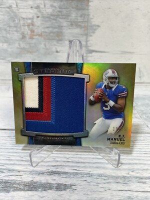 E.J. Manuel 2013 Bowman Sterling Gold Refractor 4CLR Patch Rookie#19/25!Bills RC