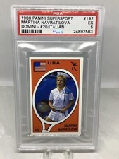 1988 Panini Supersport #192 Martina Navratilova/#20 Domini PSA 5 (Total Pop 6)