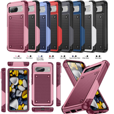 For Google Pixel 8A 8 7 Pro Simple Shockproof Rugged PC Hybrid Hard Phone Case