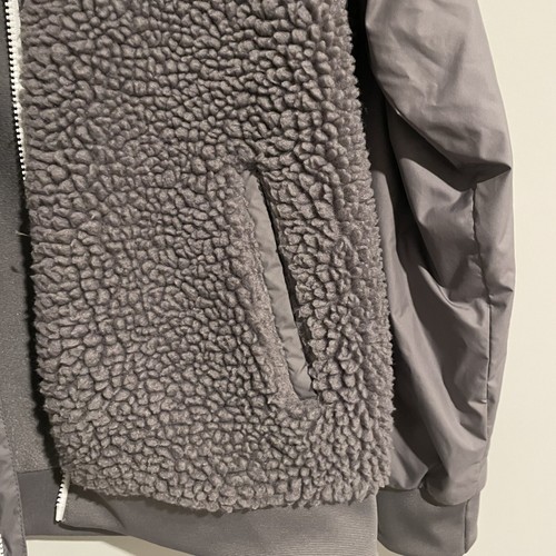 Nike Boys Size XL Sportswear Windrunner Sherpa Jacket CQ4292-056 Gray White - Picture 3 of 7