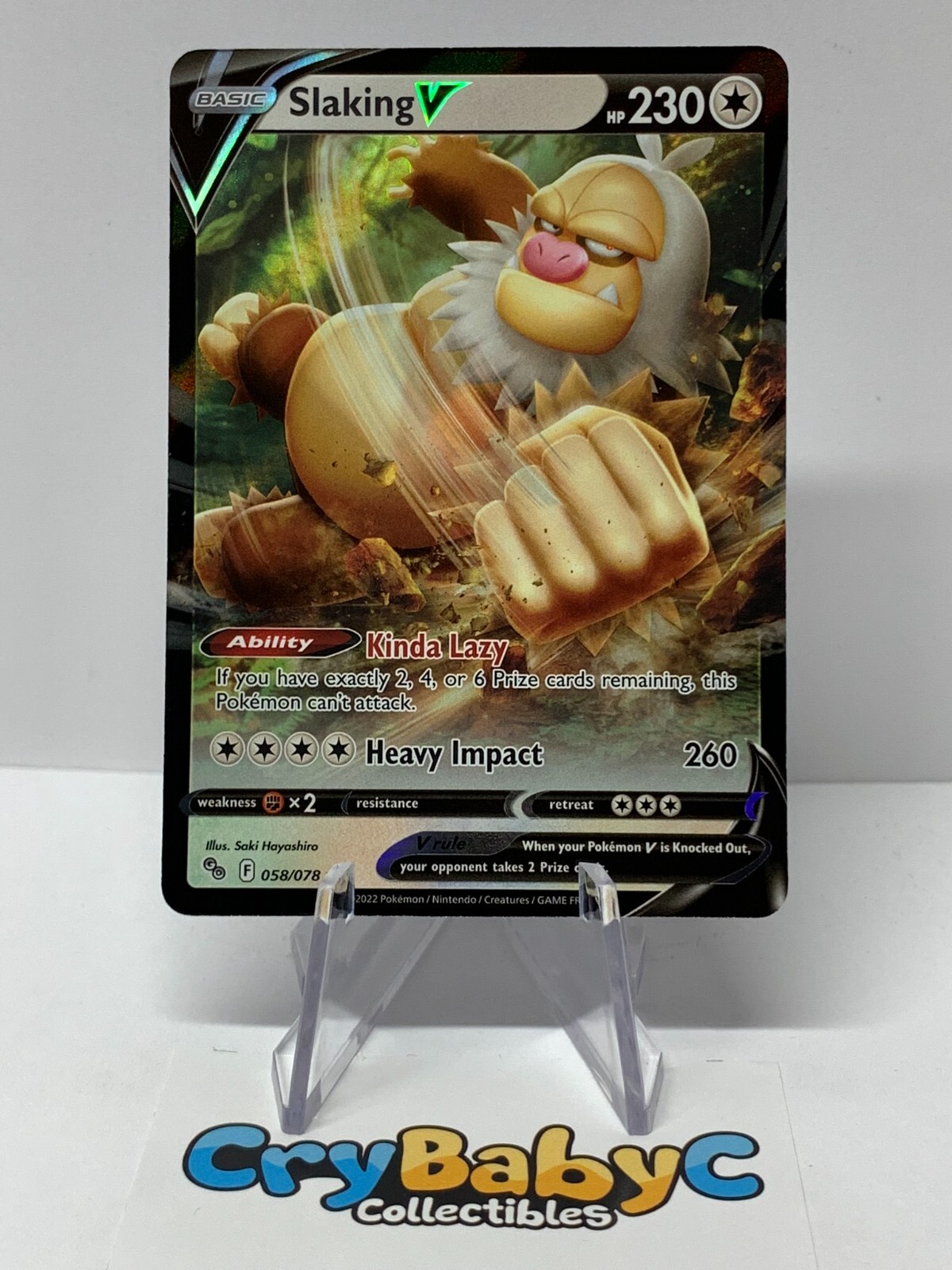 Pokemon Slaking V 058/078 Pokemon GO ULTRA RARE