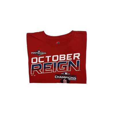 St Louis Cardinals T-Shirt - October Reign Champions MLB L Red Tee - Mens Large