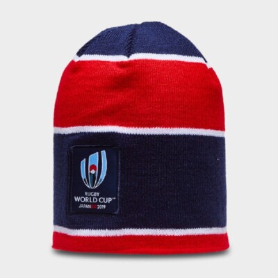 RWC 2019 Striped Beanie Navy/Red