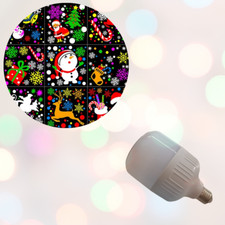 Proiettore di natale lampada lampadina led e27 immagini festive interno esterno