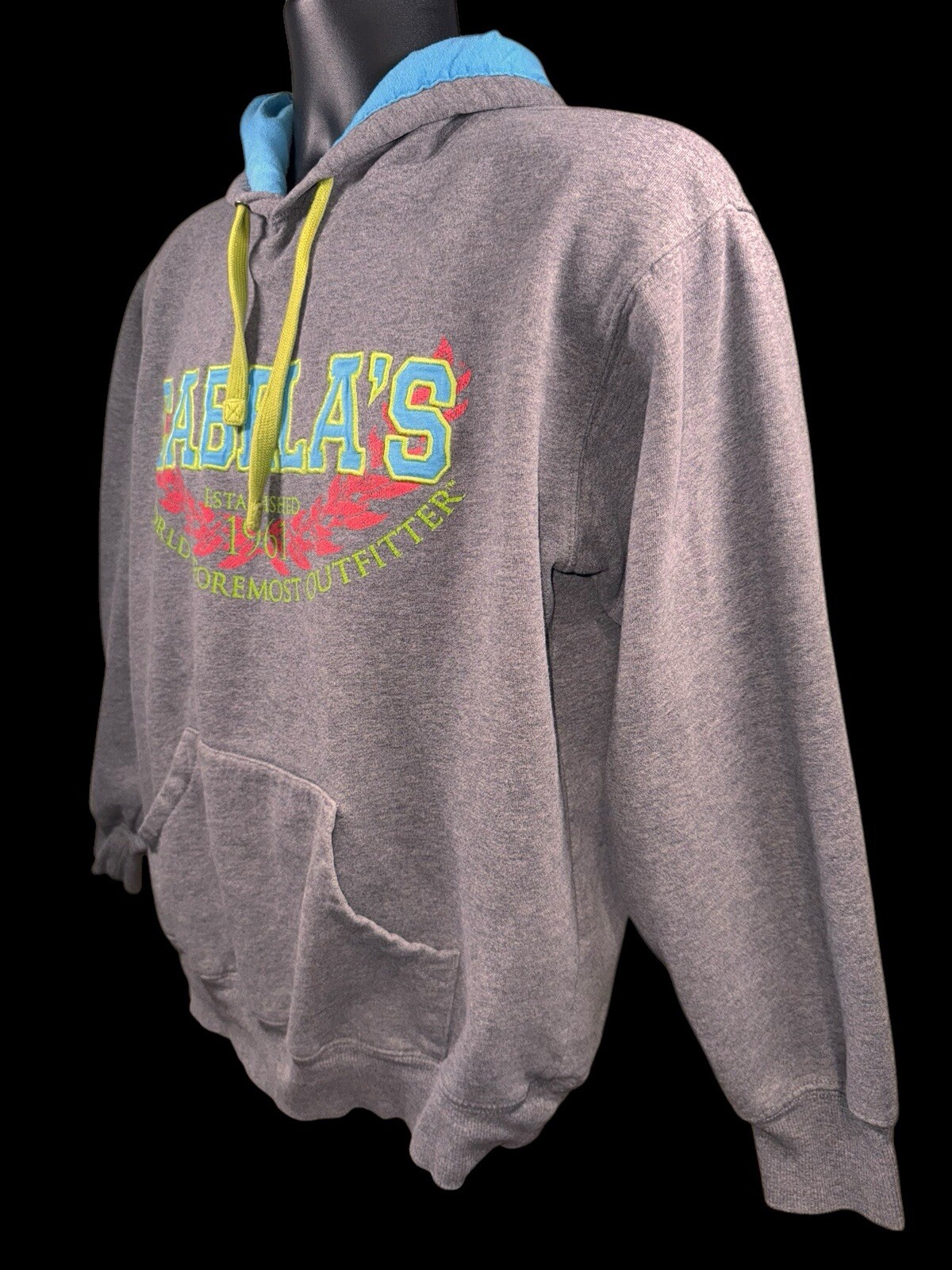 Cabela's Embroidered Gray Pullover Sweatshirt Hoo… - image 3